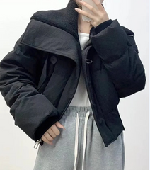 Zip Up Padded Short Jacket - fairypeony