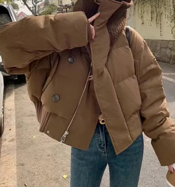 Zip Up Padded Short Jacket - fairypeony