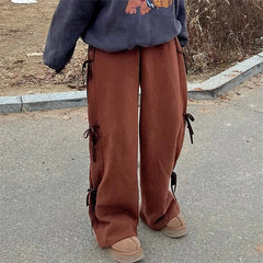 Aesthetic Side Bow Tie Sweatpants