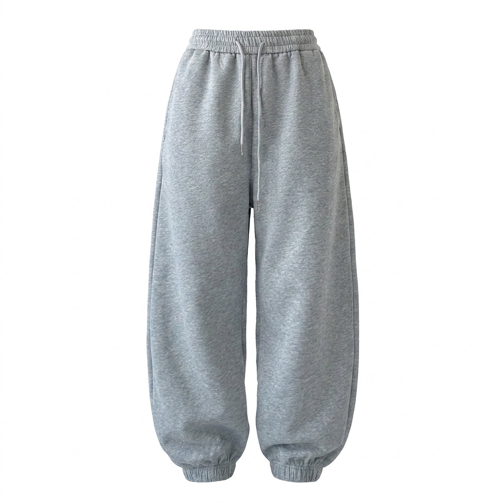 Gray sweatpants on a white background