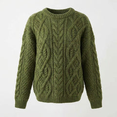 Vintage Wool Pullover Cable Knit Sweater - fairypeony