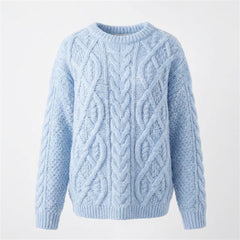 Vintage Wool Pullover Cable Knit Sweater - fairypeony