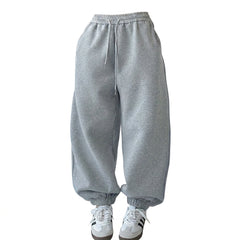 Solid Color High Waist Jogger Pants