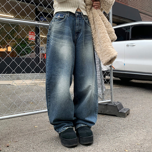 Vintage Blue Wash Boyfriend Jeans
