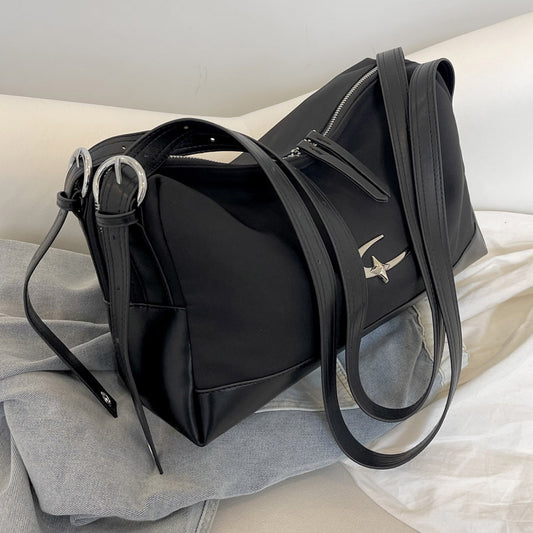 Vintage Metal Logo Shoulder Bag