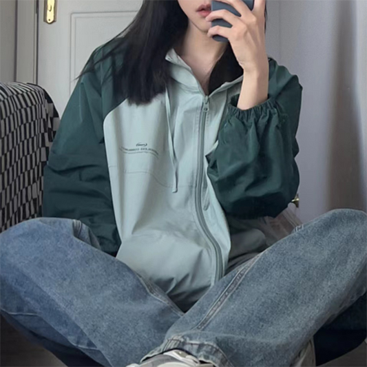 Vintage Outdoor Raglan Hooded Jacket - fairypeony