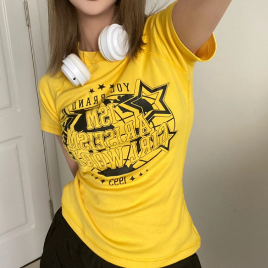 Vintage Star Logo Graphic Short Sleeve Tee - fairypeony