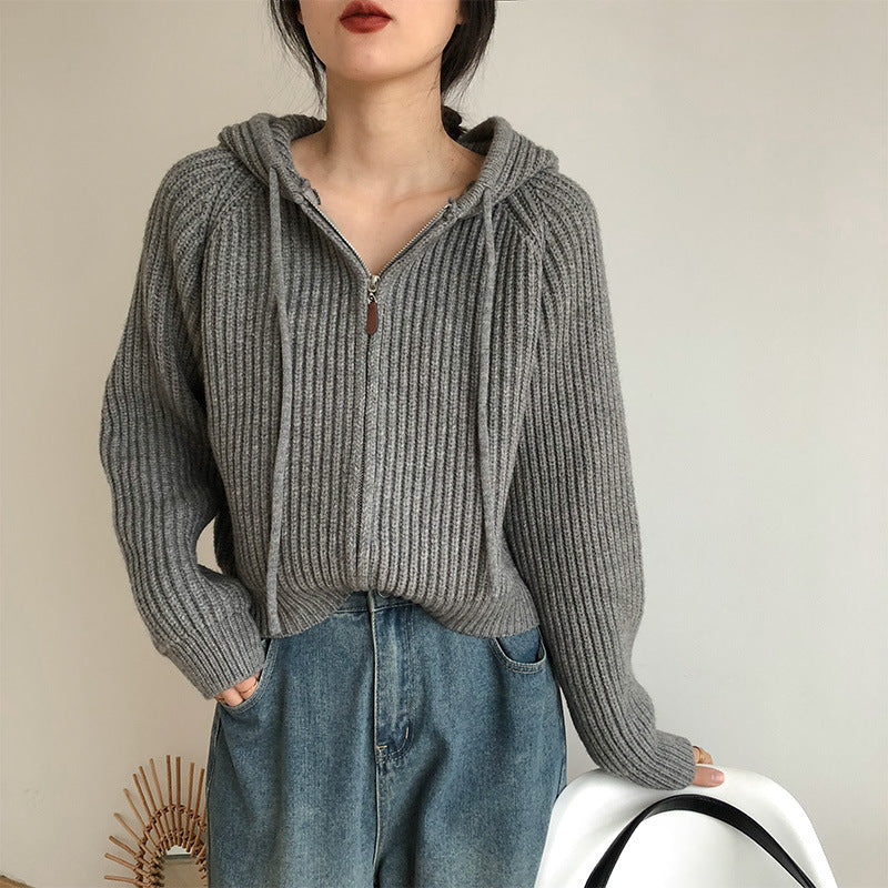 OOTD: Hooded Cardigan + Vintage Patchwork High Waist Cargo Jeans - fairypeony