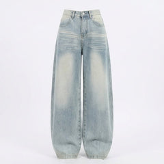 Light blue jeans on a white background