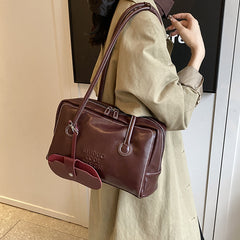 Vintage Large Capacity Two Piece Shoulder Bag