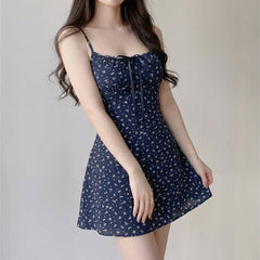 Floral print halter dress Set