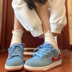 Red Star Runners Sneakers - fairypeony