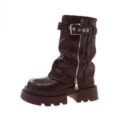 Vintage Covered Belted Boots