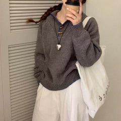 Knit Doll Collar Sweater