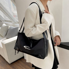 Vintage Metal Logo Shoulder Bag