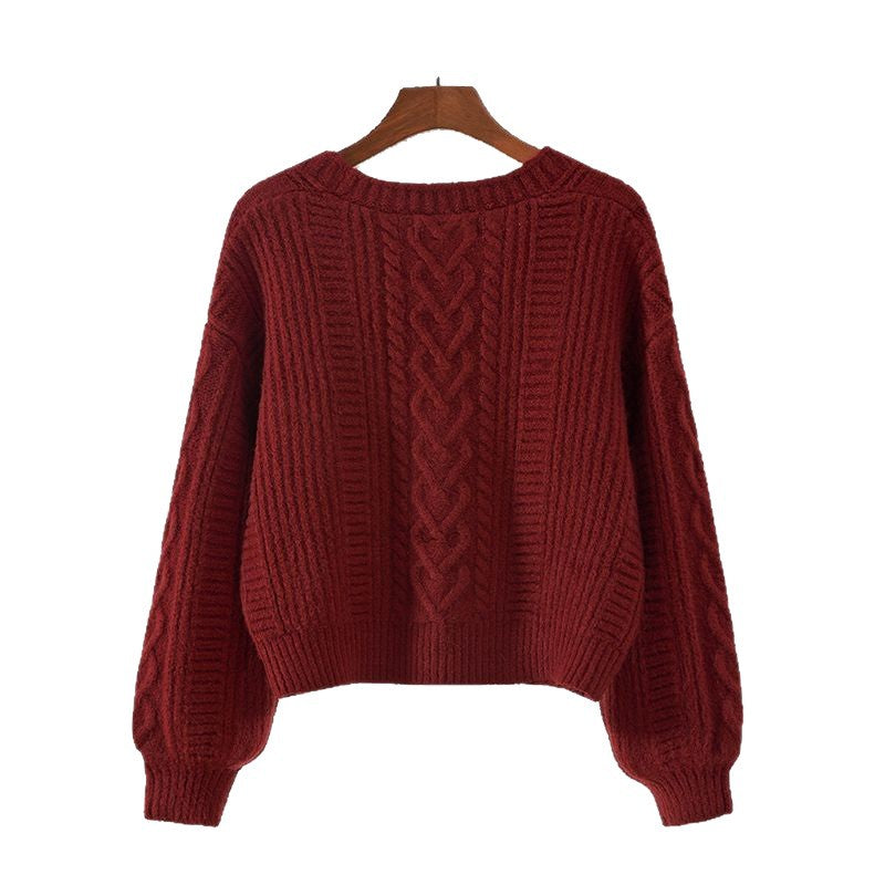 Womens Loose Fit Cardigan Sweater - fairypeony