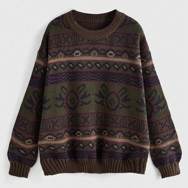 Womens Round Neck Pullover Sweater - fairypeony