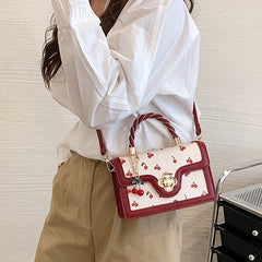 Aesthetic Cherry Print Crossbody Bag