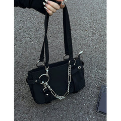 Chain Link Edge Shoulder Bag - fairypeony