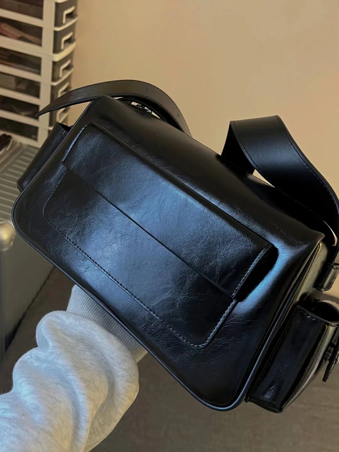 Vintage Pu Leather Crossbody Bag - fairypeony