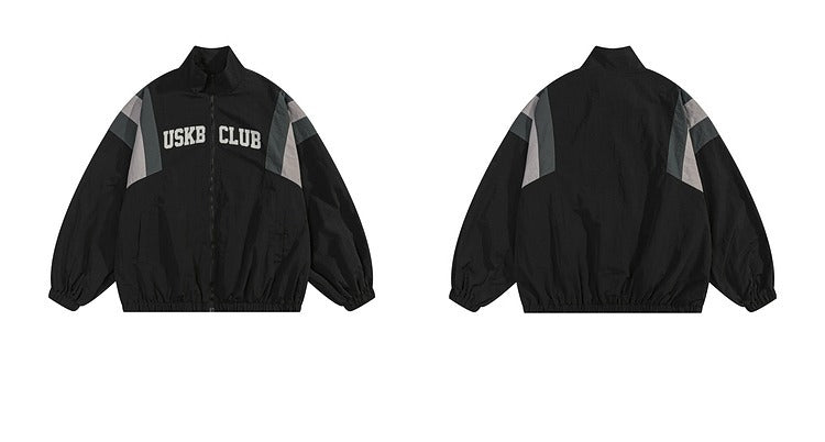 Outdoor Color Block Splice Oversized Jacket - fairypeony