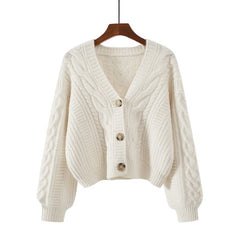 Womens Loose Fit Cardigan Sweater - fairypeony