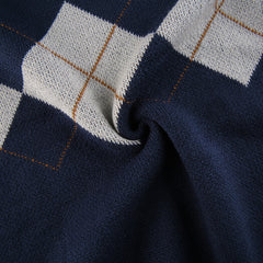 Vintage Argyle V-Neck Sweater