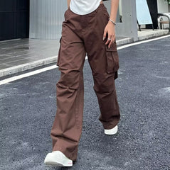 Vintage Big Pocket Wide Leg Cargo Pants