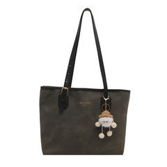 Aesthetic Pendant Pu Leather Tote Bag - fairypeony