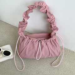 Ribbon Shirring String Shoulder Bag