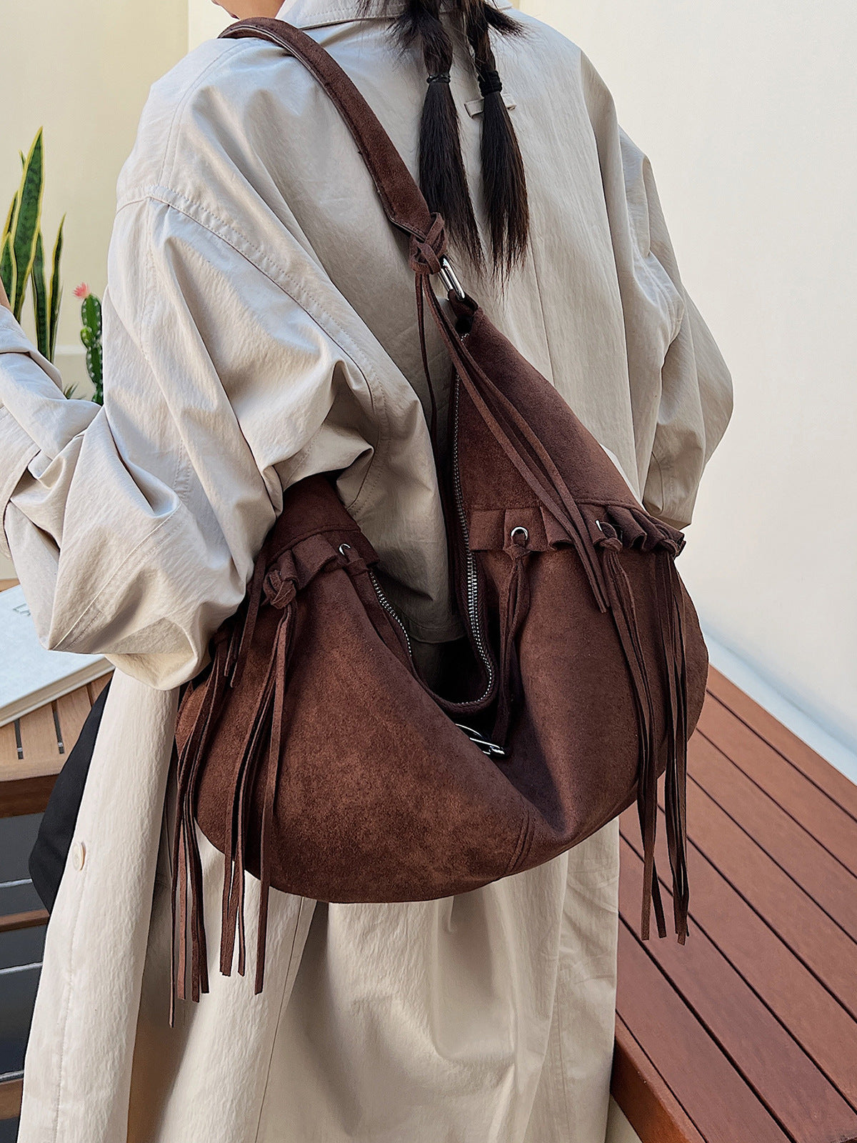 Womens Suede Bag - fairypeony