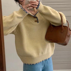 Knit Doll Collar Sweater