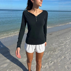 Long Sleeve Striped Print Knit Shirt