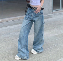 90's Vintage Washed Baggy Boyfriend Jeans