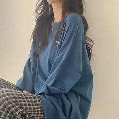 Letter Print Oversized Short Sleeve Tee