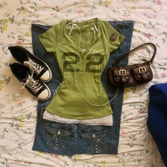 Harajuku Letter Print Crop Top Shirt