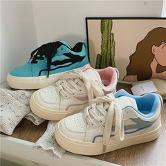 Vintage Brushed Canvas Sneakers - fairypeony