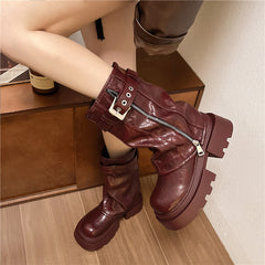 Vintage Covered Belted Boots