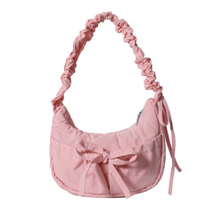 Aesthetic Bow Knot Stitching Shoulder Bag