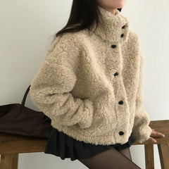 Women's Short Wool Blend Coat