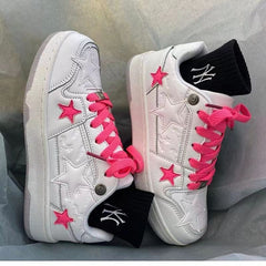 Aesthetic Pink Star Sneakers