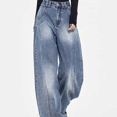 Vintage Wash High Waist Baggy Boyfriend Jeans