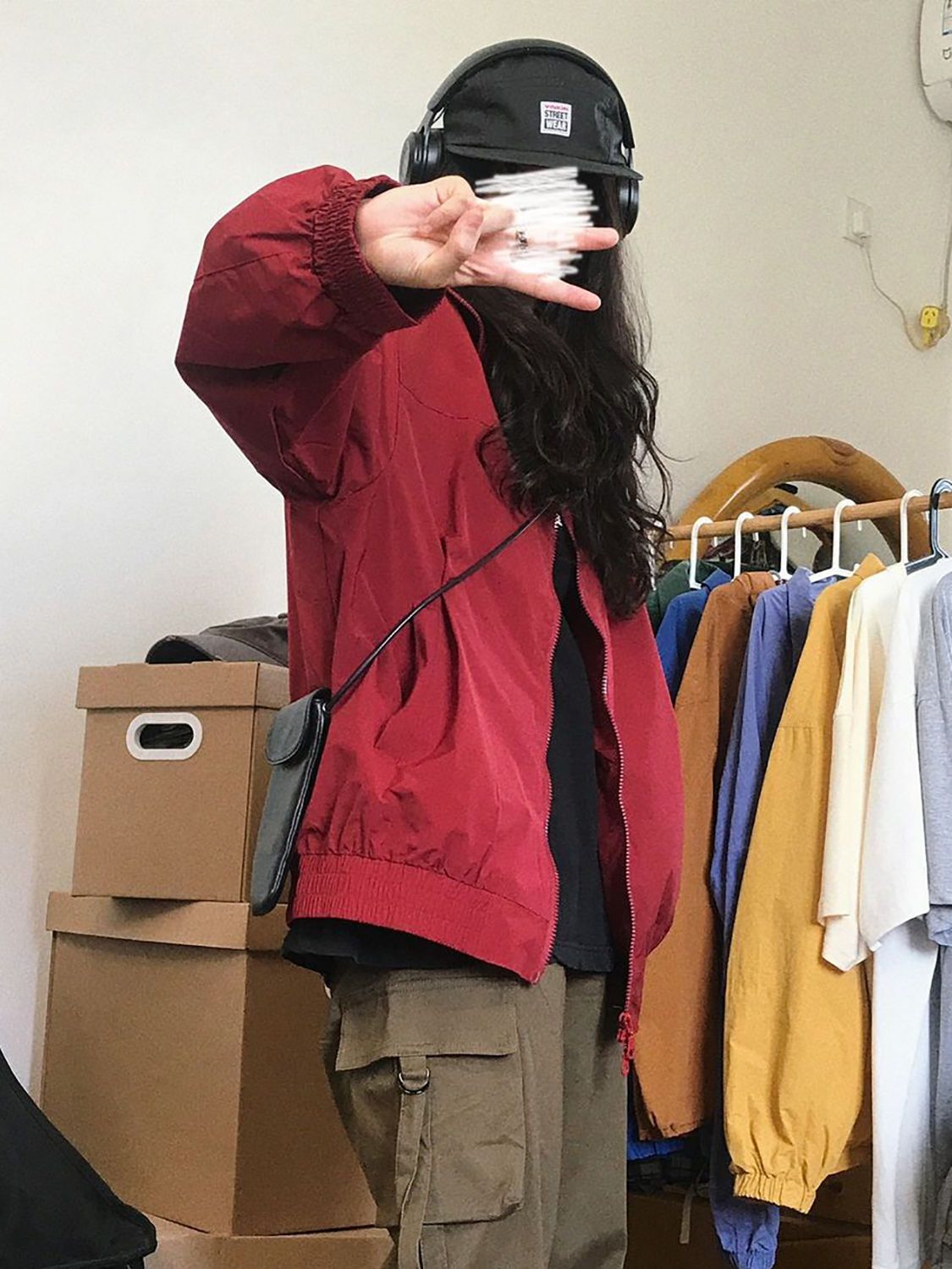 Letter Embroidery Oversized Bomber Jacket - fairypeony