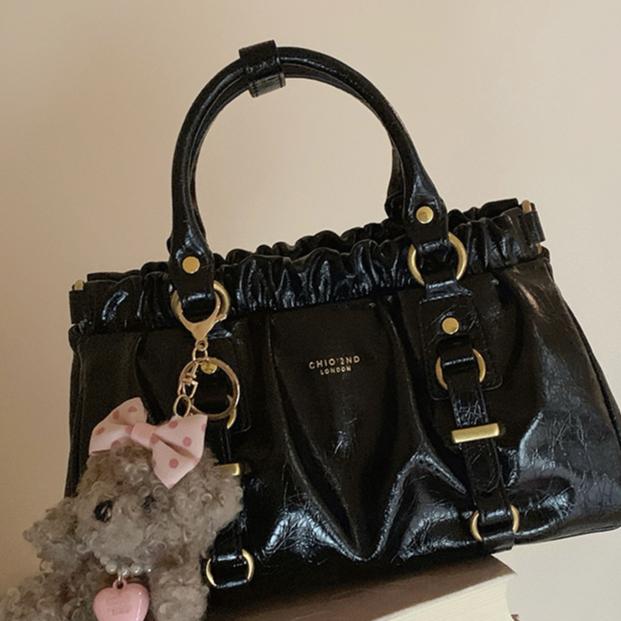 Vintage Aesthetic Pu Leather Crossbody Bag - fairypeony