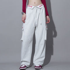 Alphabet Turned Waist Sweatpants - fairypeony