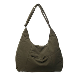 Solid Color Padded Casual Shoulder Bag - fairypeony