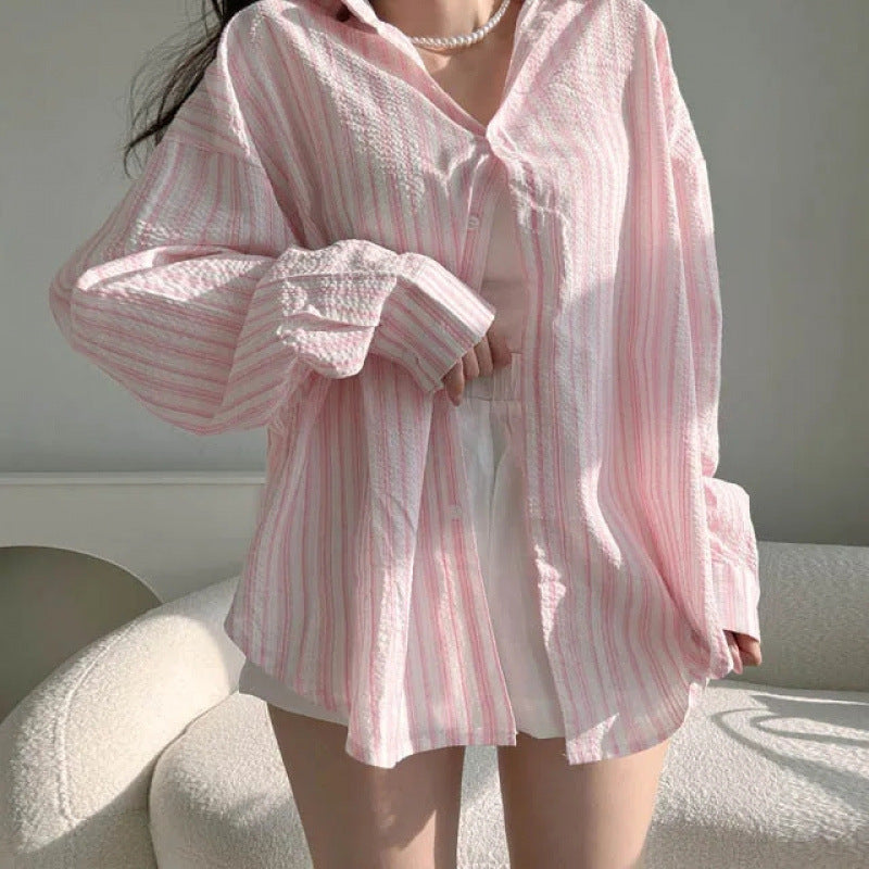 Women Striped Shirt - fairypeony