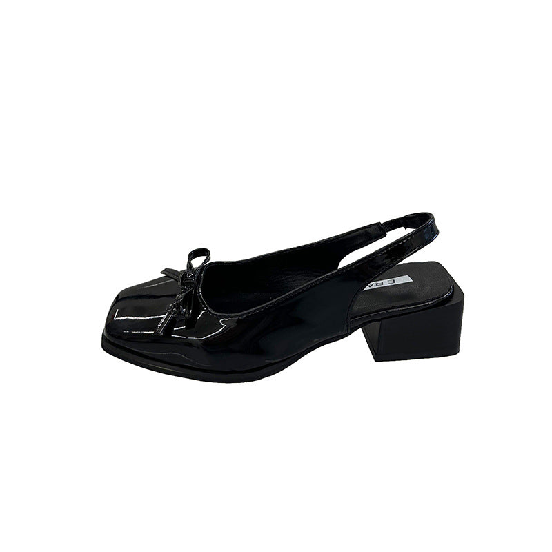 Retro Square Toe Mary Jane Sandals - fairypeony