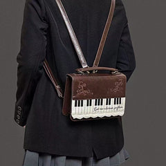 Vintage Piano Lace Trim Crossbody Bag