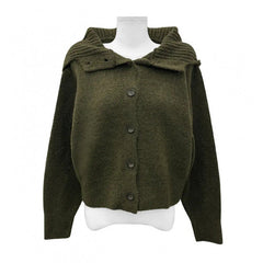 Buttoned Hooded Cardigan Sweater